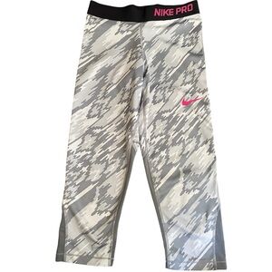 Nike Kids Digital Camo Leggings - Gray and Pink
